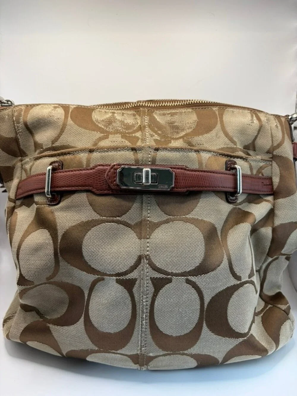 Share Vintage Y2K Coach Chelsea Ashlyn Signature Canvas Hobo Bag
